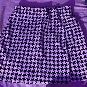 black and white printed skirt